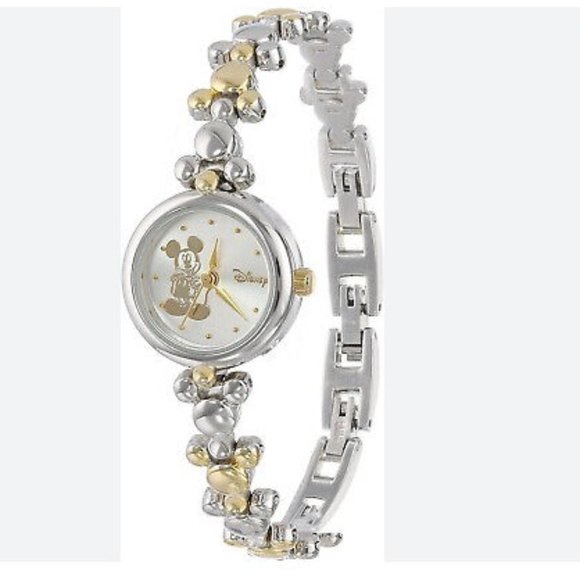 Disney Mickey Mouse Women\'s 2-Tone Thin Bracelet Link Watch main image 4